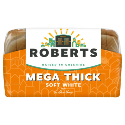Roberts Bakery Mega Thick white bread 800g, imported from the UK