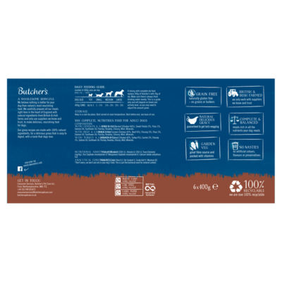 Butcher's dog food Recipes in Gravy 6x400g - British product