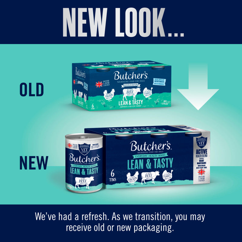 Butchers dog food tins multipack 6x390g - British product
