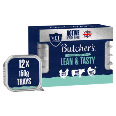 ASDA Butcher's Lean & Tasty Wet Dog Food Trays 12 x 150g- Buy online at McGrocer