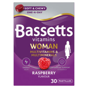Bassetts Vitamins Woman Multivitamins & Multiminerals Raspberry Flavour 30 Pastilles