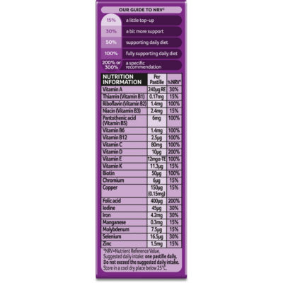Bassetts woman multivitamin raspberry flavour 30 pastilles - British product