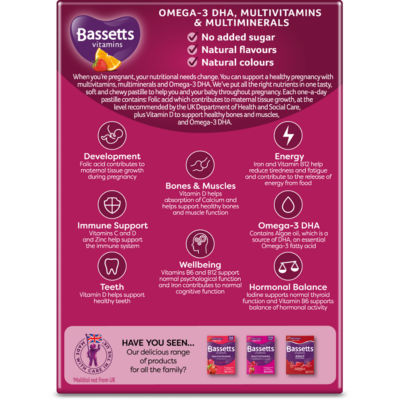 Bassetts Pregnancy Pastilles Strawberry & Orange 30 - British product