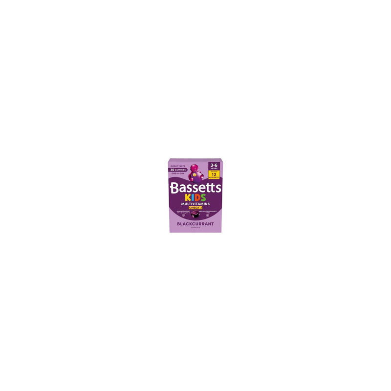 Bassetts Kids Multivitamins blackcurrant flavour gummies 30 pack - British product