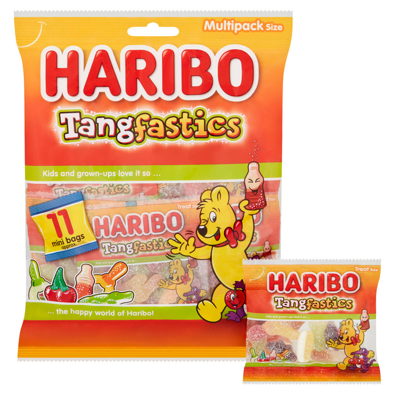 Haribo Tangfastics Minis fruit cola jelly sweets 176g - British product
