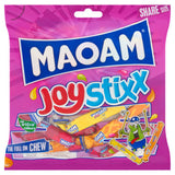 Maoam Joystixx fruit and cola flavour chewy sweets 140g sharing bag, imported from the UK