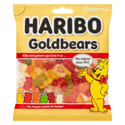 Haribo Goldbears jelly fruit flavour sweets sharing bag 175g, UK version