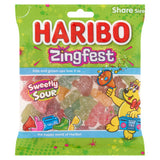 Haribo Zingfest sour fizzy jelly sweets 150g (British brand)