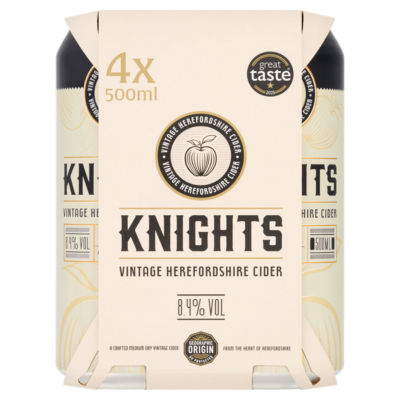 Knights Vintage Herefordshire Cider 4 x 500ml, imported from the UK