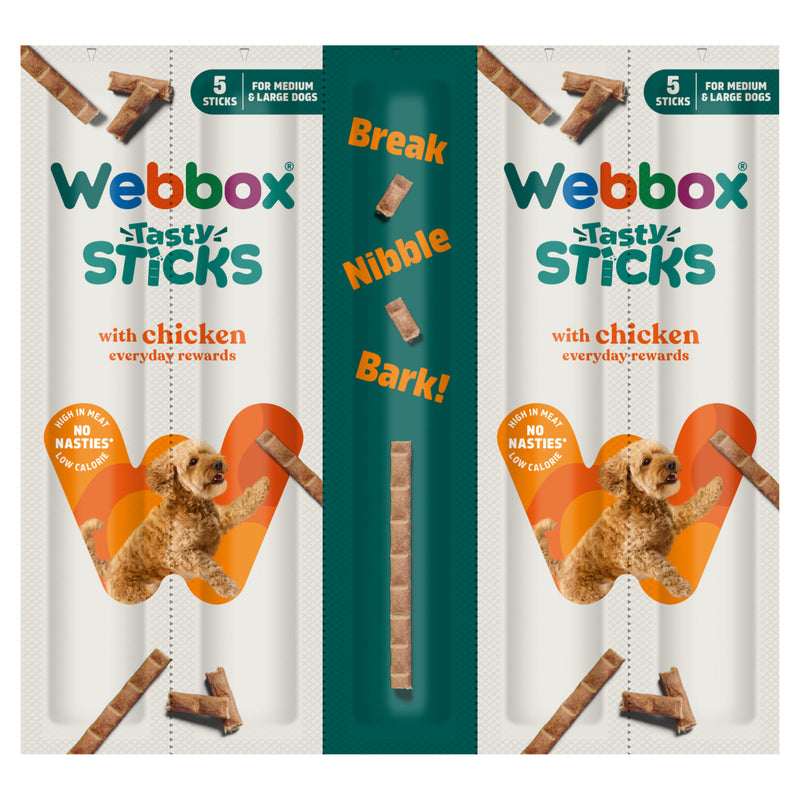 Webbox chicken dog treats sticks 55g (British brand)