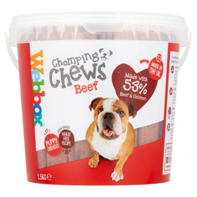 Webbox Chomping Chews beef dog treats 1.5kg - British product