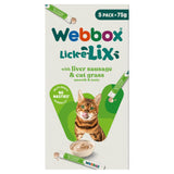 Webbox Lick-e-Lix cat treat liver sausage cat grass 75g, UK version