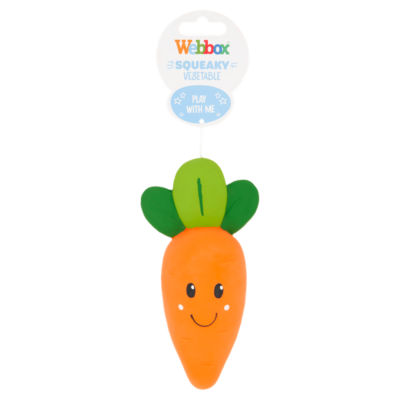 Webbox Squeaky Vegetable dog toy (British brand)