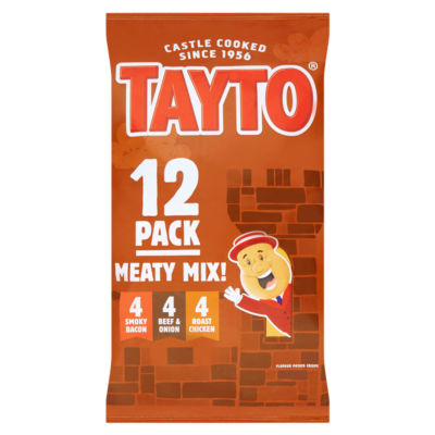 Tayto Meaty Mix 12x25g crisp variety pack (British brand)