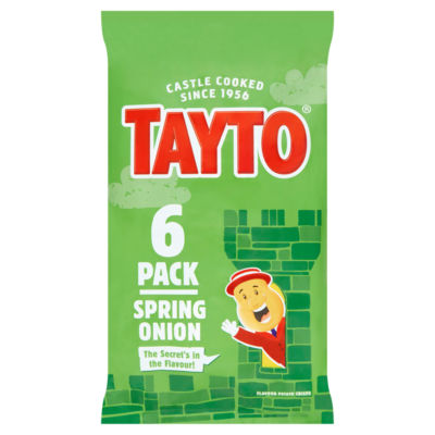 Tayto Spring Onion crisps multipack 6x25g, UK version