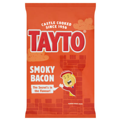 Tayto smoky bacon flavour potato crisps 150g (British brand)