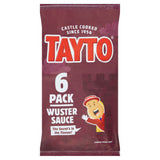 Tayto Wuster Sauce crisps multipack 6x25g, imported from the UK