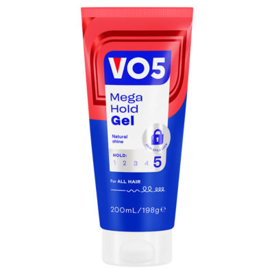 VO5 Mega Hold strong styling gel 200ml (British brand)