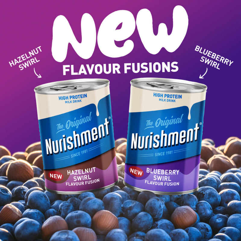Nurishment Hazelnut Swirl flavour fusion milk drink 400g, UK version
