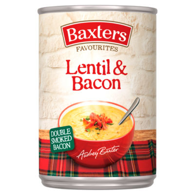 Baxters lentil and bacon soup 400g, UK version