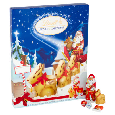 Lindt Julekalender 160g - Britisk produkt