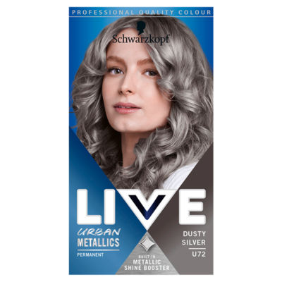 ASDA Schwarzkopf LIVE Urban Metallics Dusty Silver Permanent Hair Dye- Buy online at McGrocer