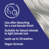 Schwarzkopf LIVE hair toner Ice White T1 semi-permanent (British brand)