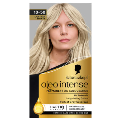 Schwarzkopf Oleo Intense Light Ash Blonde 10-50 Permanent Hair Colour (British brand)