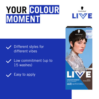 Schwarzkopf semi-permanent hair dye Charcoal Brunette, UK version