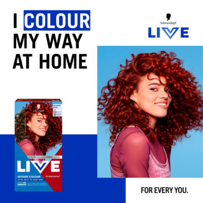 Schwarzkopf LIVE L68 Volcanic Blaze permanent hair dye, imported from the UK