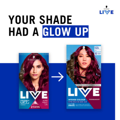 Schwarzkopf permanent hair dye Ultra Violet L76 (British brand)