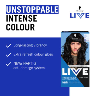 Schwarzkopf Deep Black permanent hair dye - British product