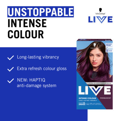 Schwarzkopf LIVE U69 Amethyst Chrome permanent hair dye, UK version