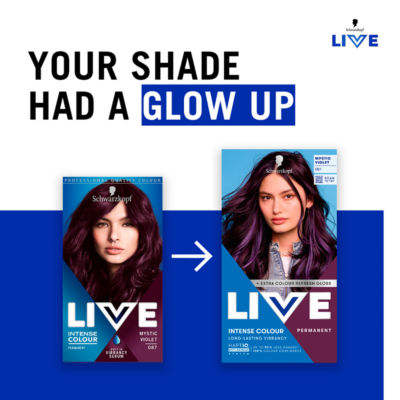 Schwarzkopf hair dye Mystic Violet, imported from the UK
