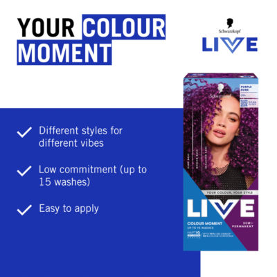 Schwarzkopf semi-permanent hair dye Purple Punk 094, UK version