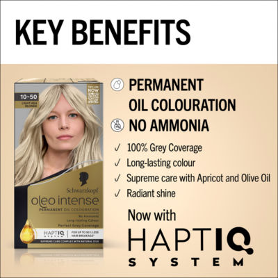 Schwarzkopf Oleo Intense permanent hair dye Light Ash Blonde, UK version
