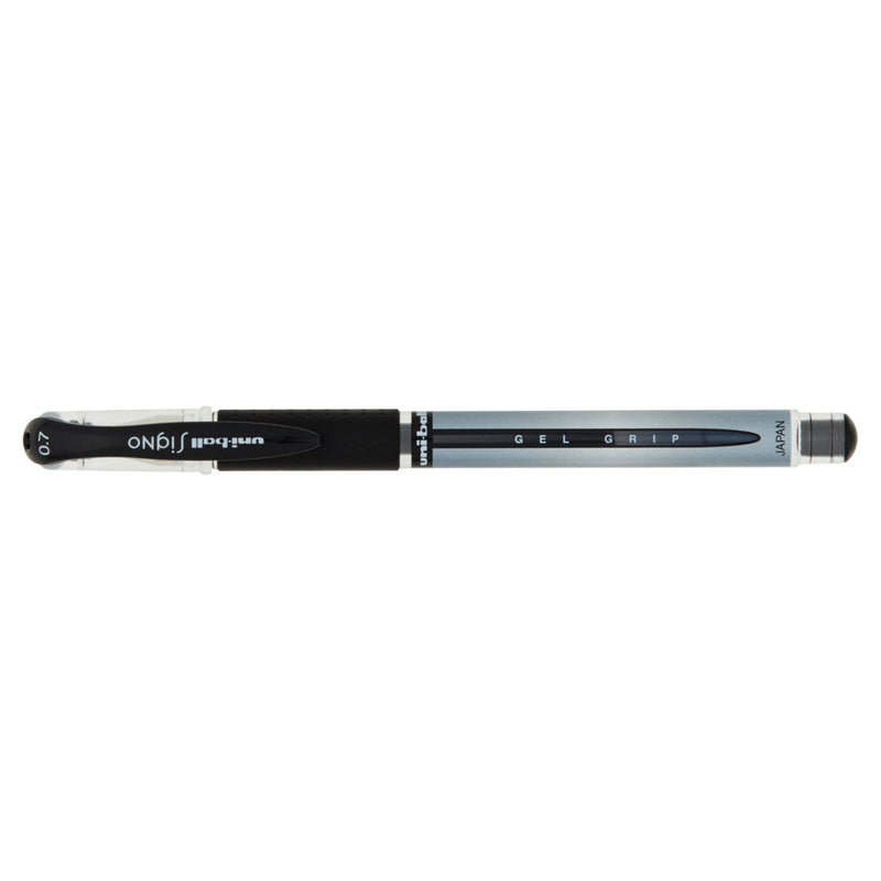uni-ball gel rollerball pen black 0.7mm 3-pack (British brand)