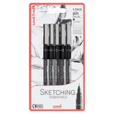 ASDA uni-ball PIN Sketching Essentials fine line pens black 5-pack- Buy online at McGrocer