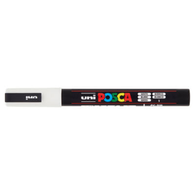 Uni Posca white paint marker fine 0.9mm (British brand)
