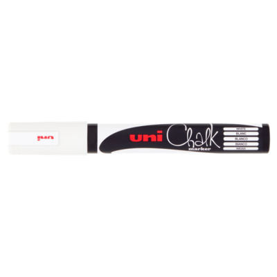 uni-ball white chalk marker medium tip 1.8-2.5mm (British brand)