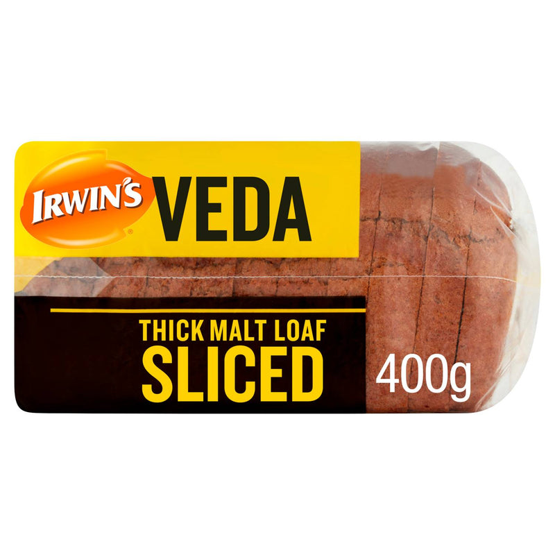 Irwin's Veda thick sliced malt loaf 400g - British product