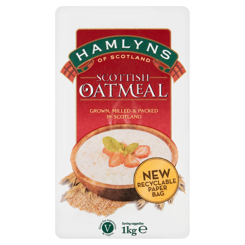 Hamlyns Scottish Oatmeal stoneground 1kg - British product