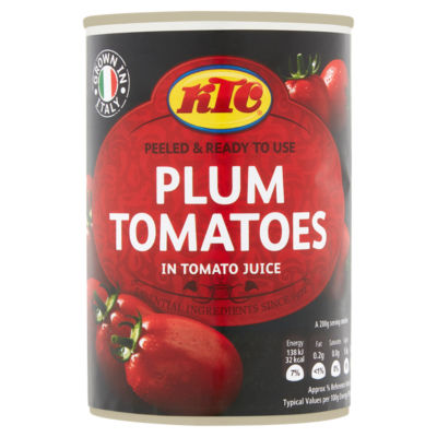 KTC plum tomatoes in tomato juice 400g, UK version