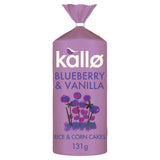 Kallo blueberry vanilla rice corn cakes 131g, UK version