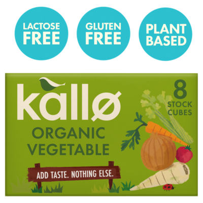 Kallo Organic Vegetable Stock Cubes 8 x 11g, UK version