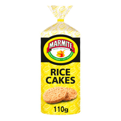 Kallo rice cakes with Marmite yeast extract 110g, UK version