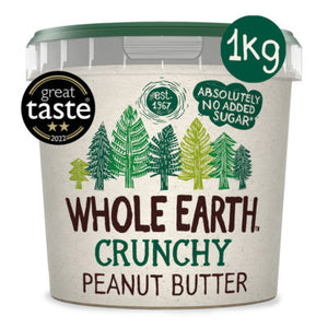 Whole Earth Crunchy Peanut Butter with No Added Sugar 1kg