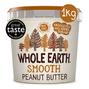 Whole Earth Smooth Peanut Butter with No Added Sugar 1kg