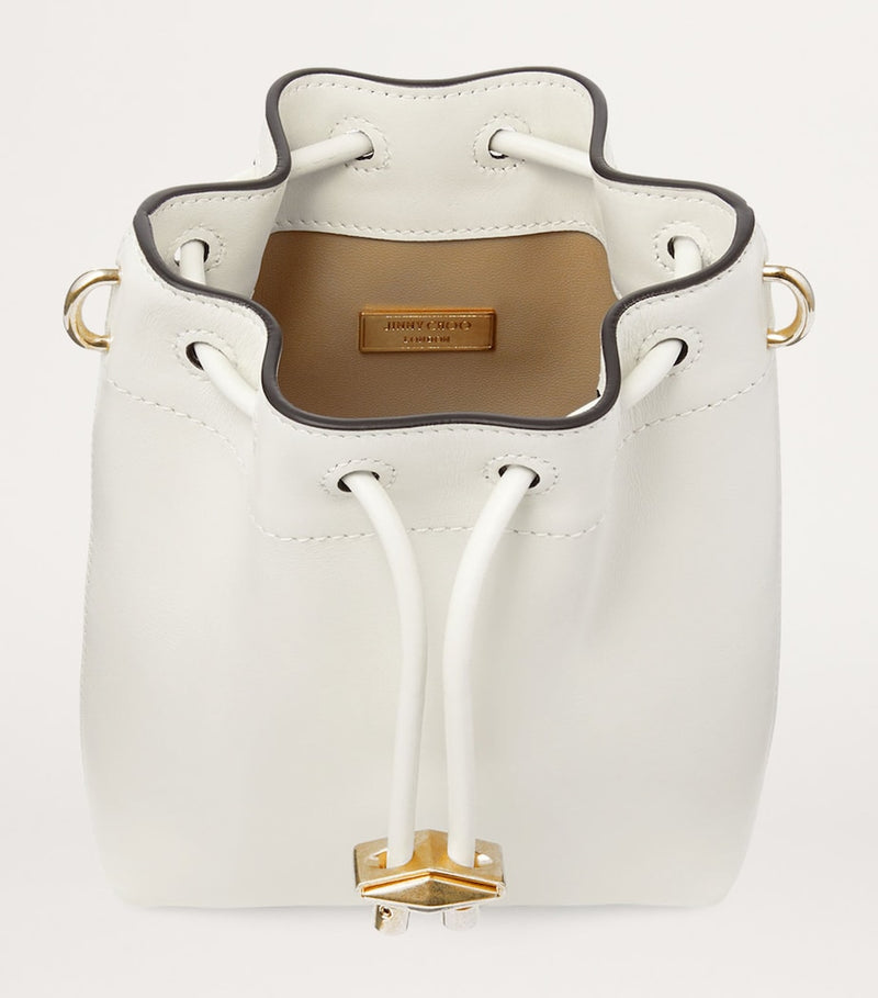 Jimmy Choo mini leather cinch bucket bag, UK version