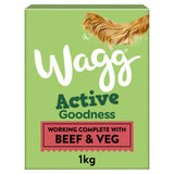 Wagg dry dog food rich in beef and veg 1kg (British brand)